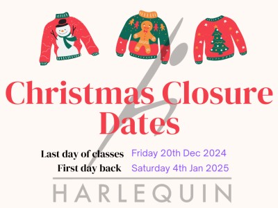 Christmas closure 20th December. Back 4th January